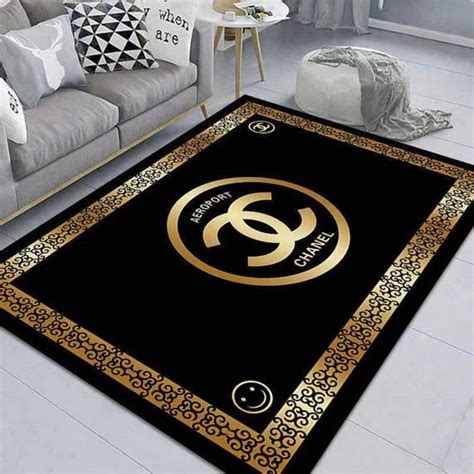 chanel bathroom rug|chanel inspired area rug.